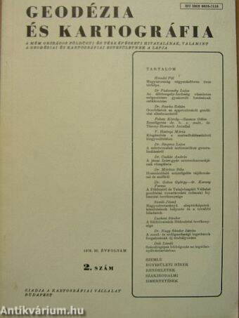 Geodézia és kartográfia 1978/2.