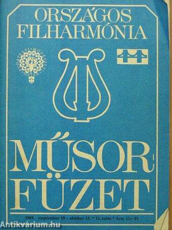 Országos Filharmónia Műsorfüzet 1989/12.