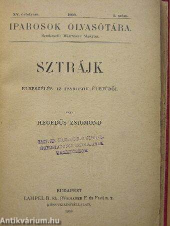 Iparosok olvasótára 1909/1-10.