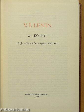 V. I. Lenin összes művei 24.