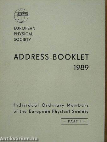 European Physical Society Address-Booklet 1989. 1-2.