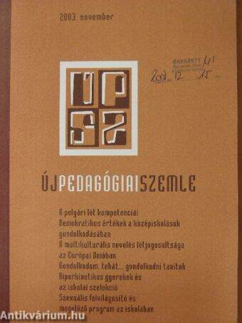 Új Pedagógiai Szemle 2003. november