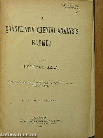 A quantitativ chemiai analysis elemei