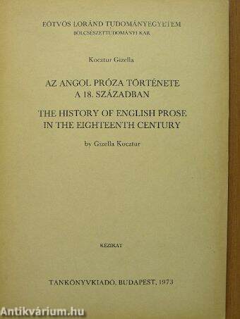Az angol próza története a 18. században