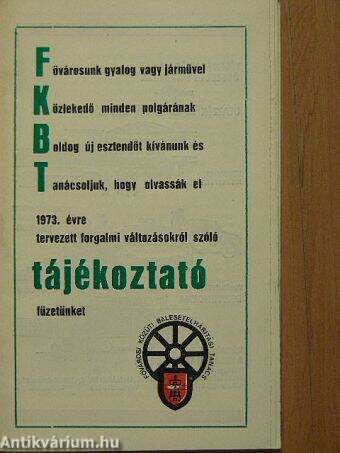 FKBT tájékoztató füzet 1973