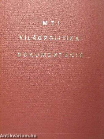 MTI világpolitikai dokumentáció 1986. január-december