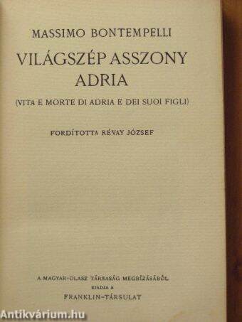 Világszép asszony Adria