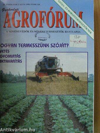 Gyakorlati Agrofórum 1998. (nem teljes évfolyam)