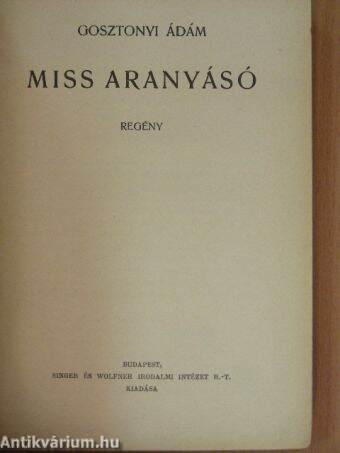 Miss Aranyásó