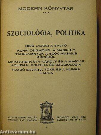 Szociológia, politika I.