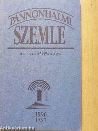 Pannonhalmi Szemle 1996/3.