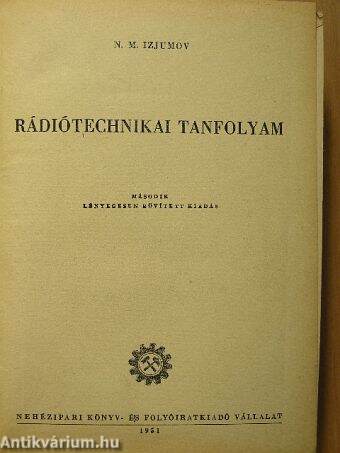 Rádiótechnikai tanfolyam/Gépjárművek villamos berendezése