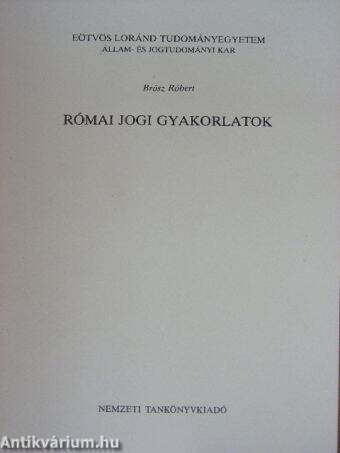 Római jogi gyakorlatok