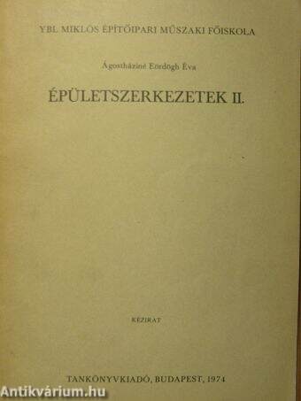 Épületszerkezetek II.