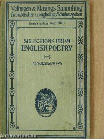 Selections from English Poetry