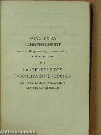 Taschenwörterbuch der englischen und deutschen Sprache II. (gótbetűs)