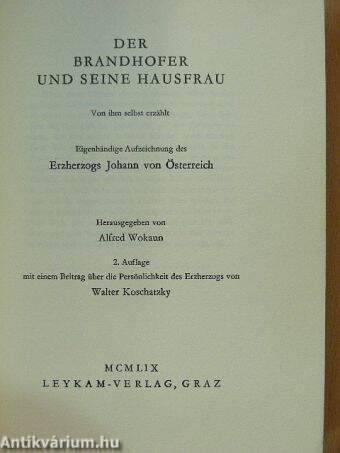 Der brandhofer und seine hausfrau