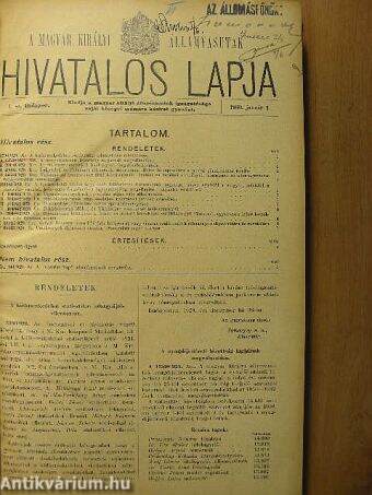 A Magyar Királyi Államvasutak Hivatalos Lapja 1930. január-december/Magyar Királyi Államvasutak Igazgatósága Körrendeletei 1930. január-december