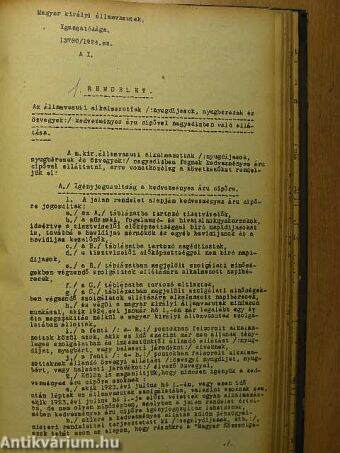 A Magyar Királyi Államvasutak Hivatalos Lapja 1924. január-december/Magyar Királyi Államvasutak Igazgatósága Körrendeletei 1924. január-november