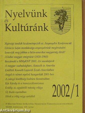Nyelvünk és Kultúránk 2002/1.