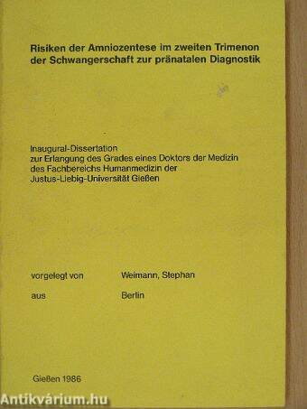 Risiken der Amniozentese im zweiten Trimenon der Schwangerschaft zur pränatalen Diagnostik