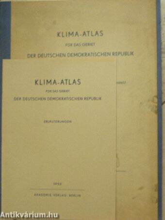 Klima-Atlas für das gebiet der Deutschen Demokratischen Republik