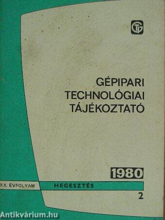 Gépipari Technológiai Tájékoztató 1980/2.