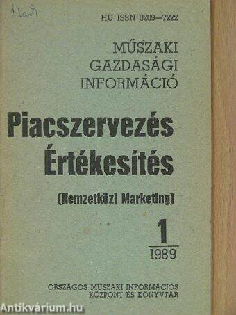 Piacszervezés-Értékesítés 1989/1.