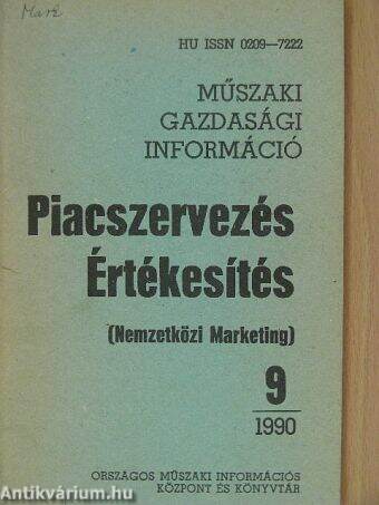 Piacszervezés-Értékesítés 1990/9.