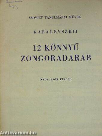 12 könnyű zongoradarab