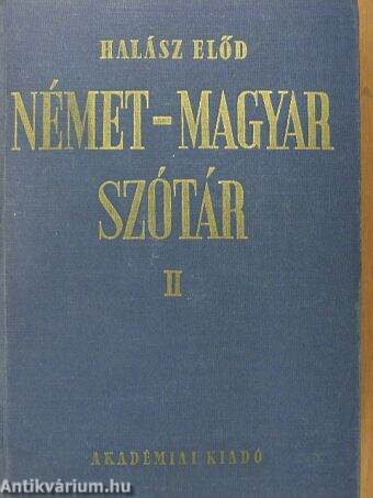 Német-magyar szótár II. (töredék)