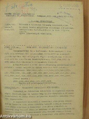 Magyar Királyi Államvasutak Budapesti Üzletvezetőségének körrendeletei 1932. (nem teljes évfolyam)