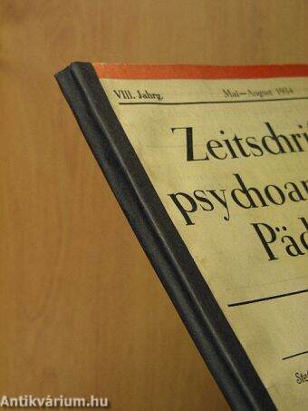 Zeitschrift für Psychoanalytische Pädagogik Mai-August 1934. VIII. Jahrg. Nr. 5-8.