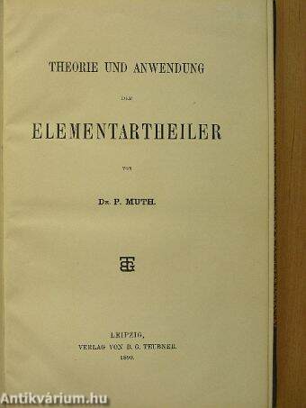 Theorie und Anwendung der Elementartheiler