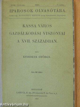 Kassa város gazdálkodási viszonyai a XVII. században