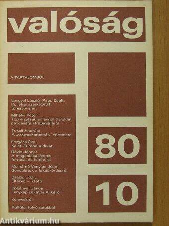 Valóság 1980-1987. (vegyes számok) (10 db)