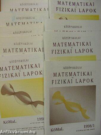 Középiskolai matematikai és fizikai lapok 1997-1998. (vegyes számok) (9 db)