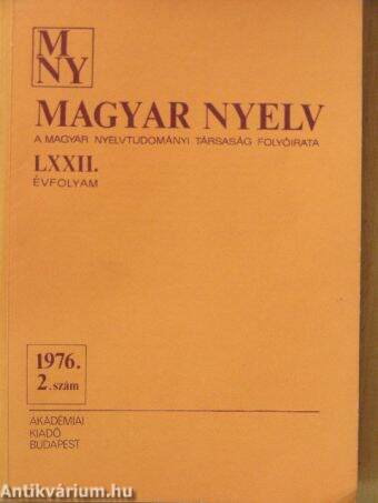 Magyar Nyelv 1976/2.