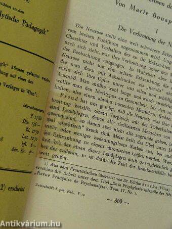 Zeitschrift für psychoanalytische Pädagogik Oktober 1931