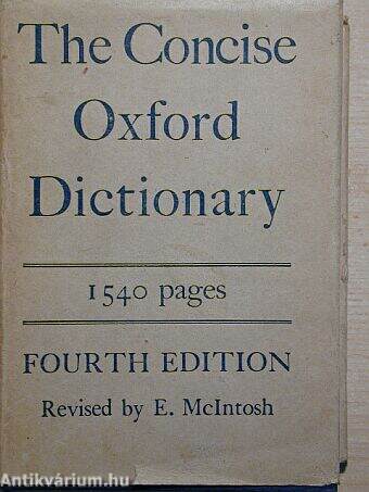 The Concise Oxford Dictionary