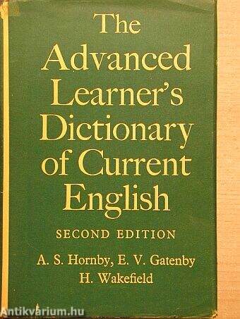 The advanced learner's dictionary of current english