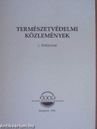 Természetvédelmi Közlemények 1991.