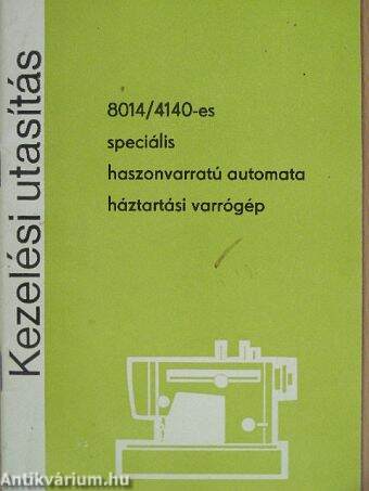 8014/4140-es speciális haszonvarratú automata háztartási varrógép