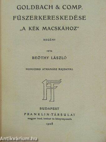 Goldbach & Comp. fűszerkereskedése "A kék macskához"