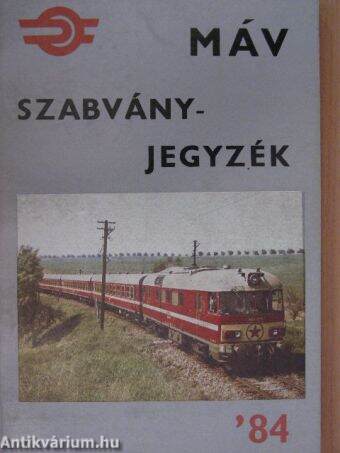 MÁV Szabványjegyzék '84