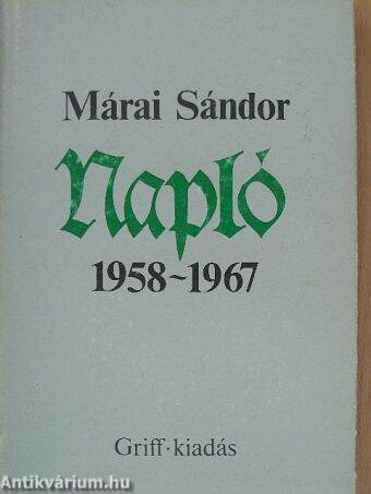 Napló 1958-1967