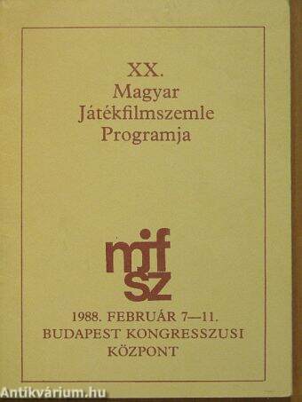 XX. Magyar Játékfilmszemle Programja