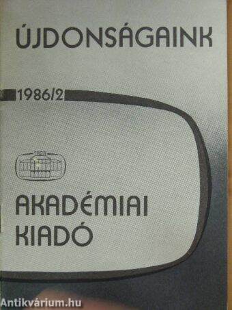 Újdonságaink 1986/2