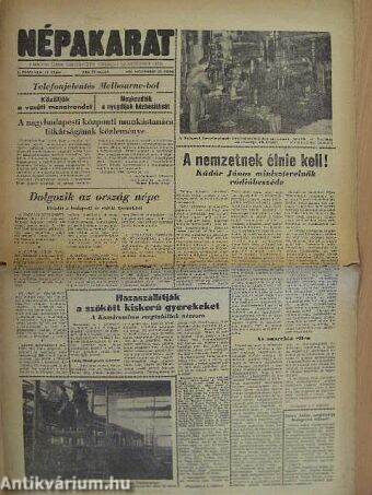 Népakarat 1956. november 27.