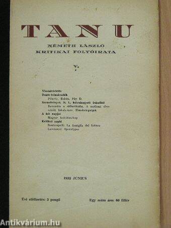 Tanu 1933. június